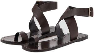 Flat leather sandal
