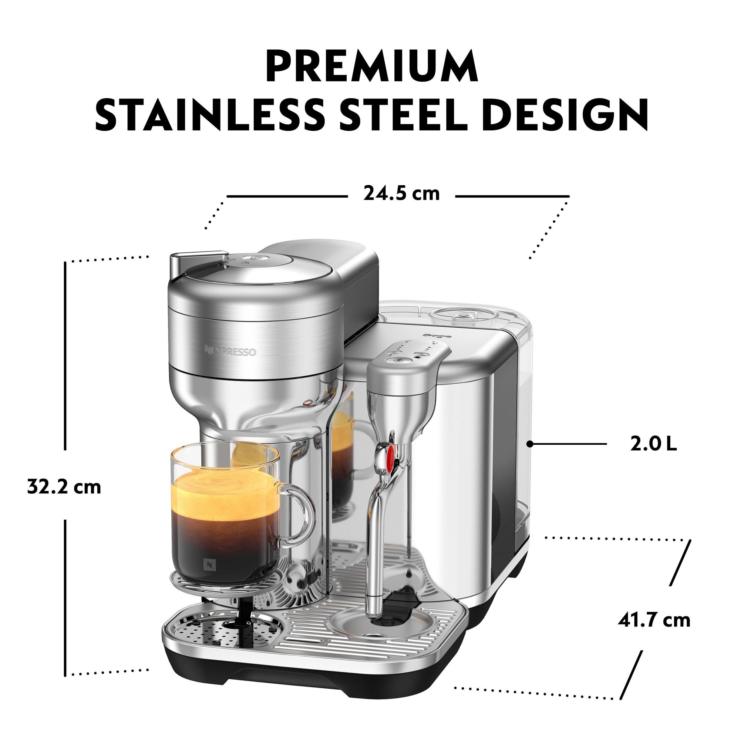 The Vertuo Creatista Brushed Stainless Steel
