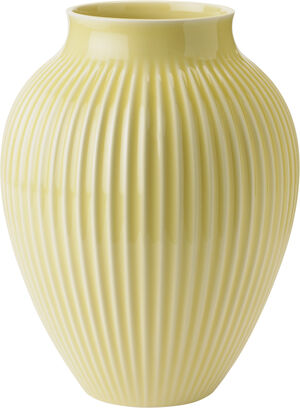 Knabstrup vas H 27 cm ripple yellow
