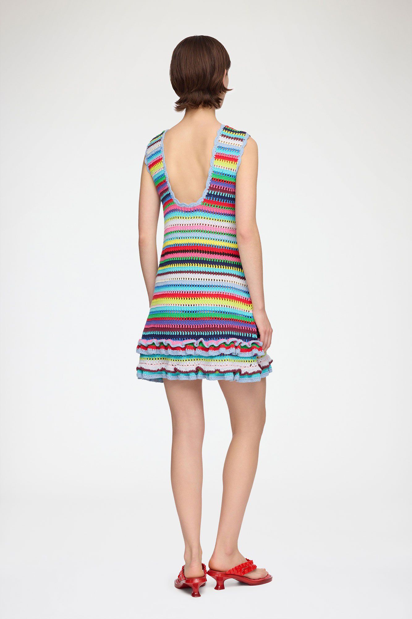 Cotton Crochet A-line Dress