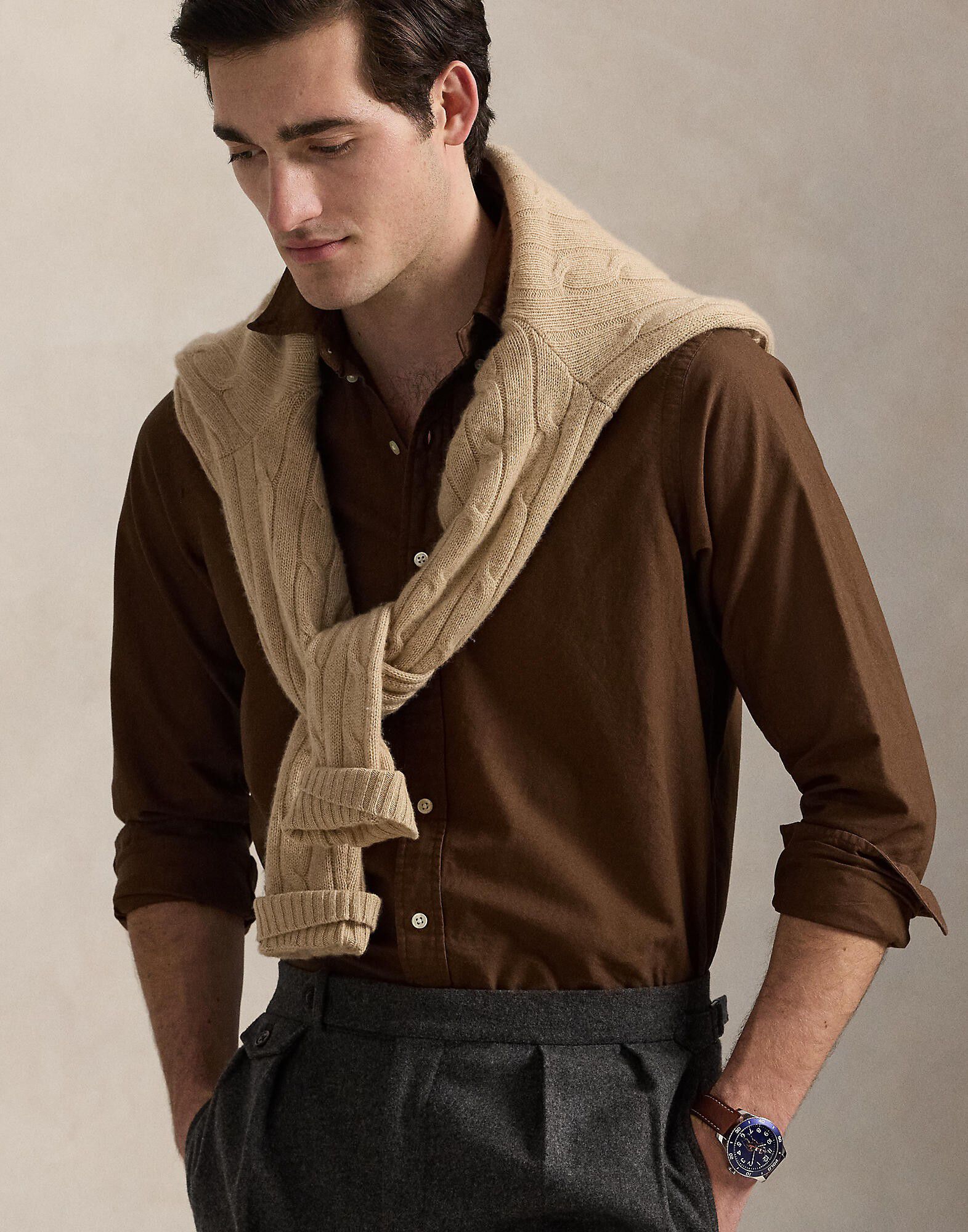 Custom Fit Garment-Dyed Oxford Shirt