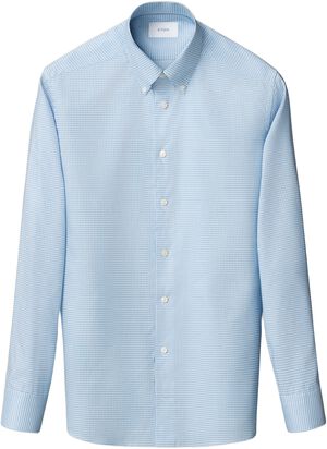 Contemporary Fit Light blue Check Signature Oxford Shirt