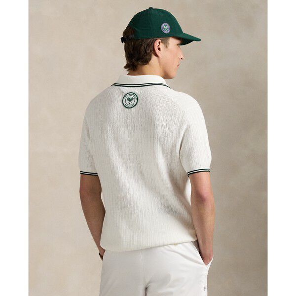 Wimbledon Cotton Polo-Collar Sweater