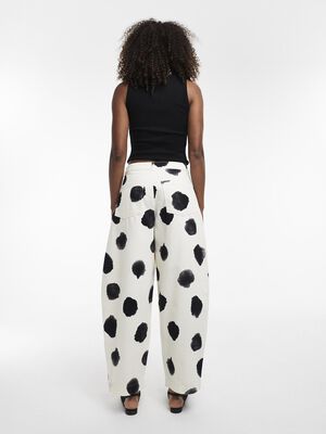 TSYARA HR DOT BARREL TROUSERS WVN