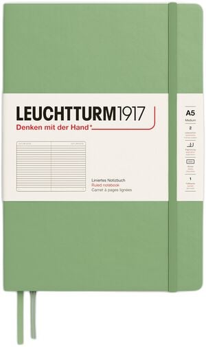 LT1917 Notesbog Linjeret HC - Sage