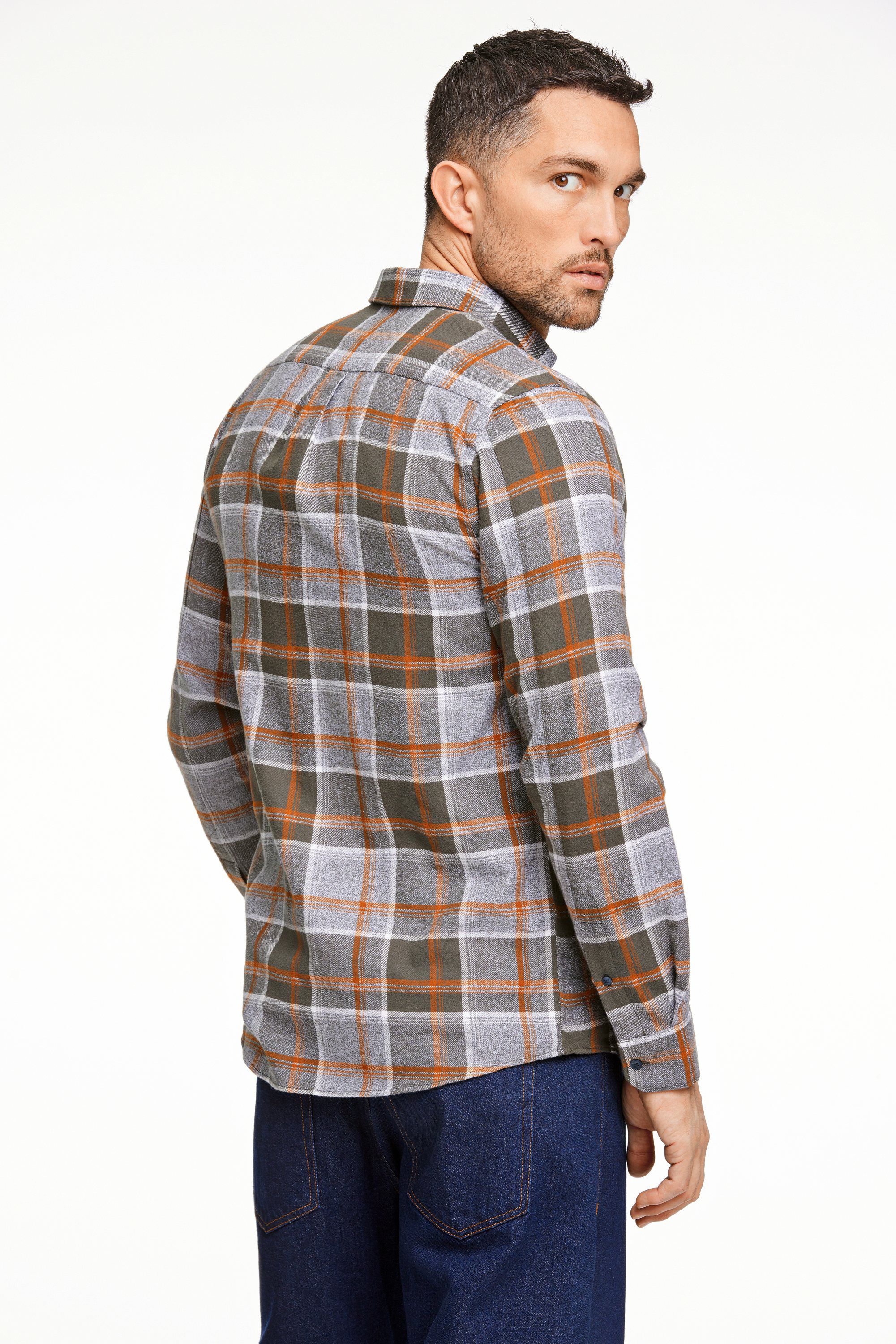 Brushed checked shirt L/S