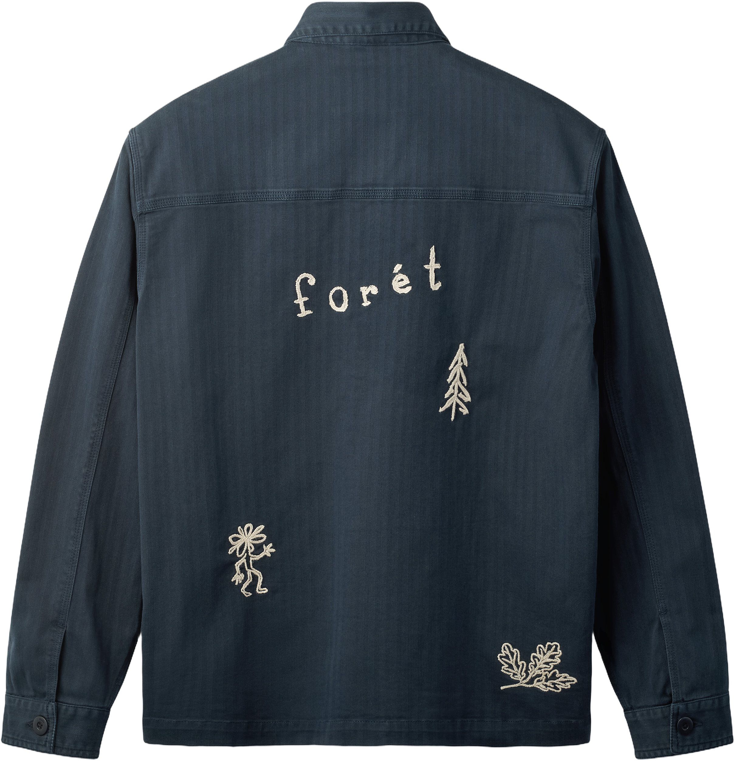 BERRY HERRINGBONE EMBROIDERY OVERSH