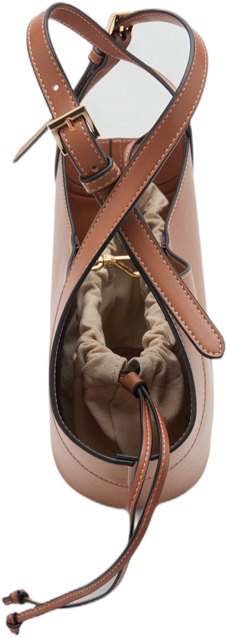 Medium faux leather shoulder bag