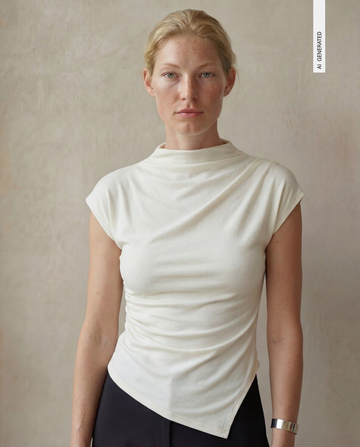 Objkelly S/L High Neck Top E Tne 26
