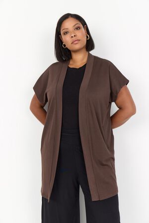 Curvy WA-SABINA 44 Cardigan Mørk brun