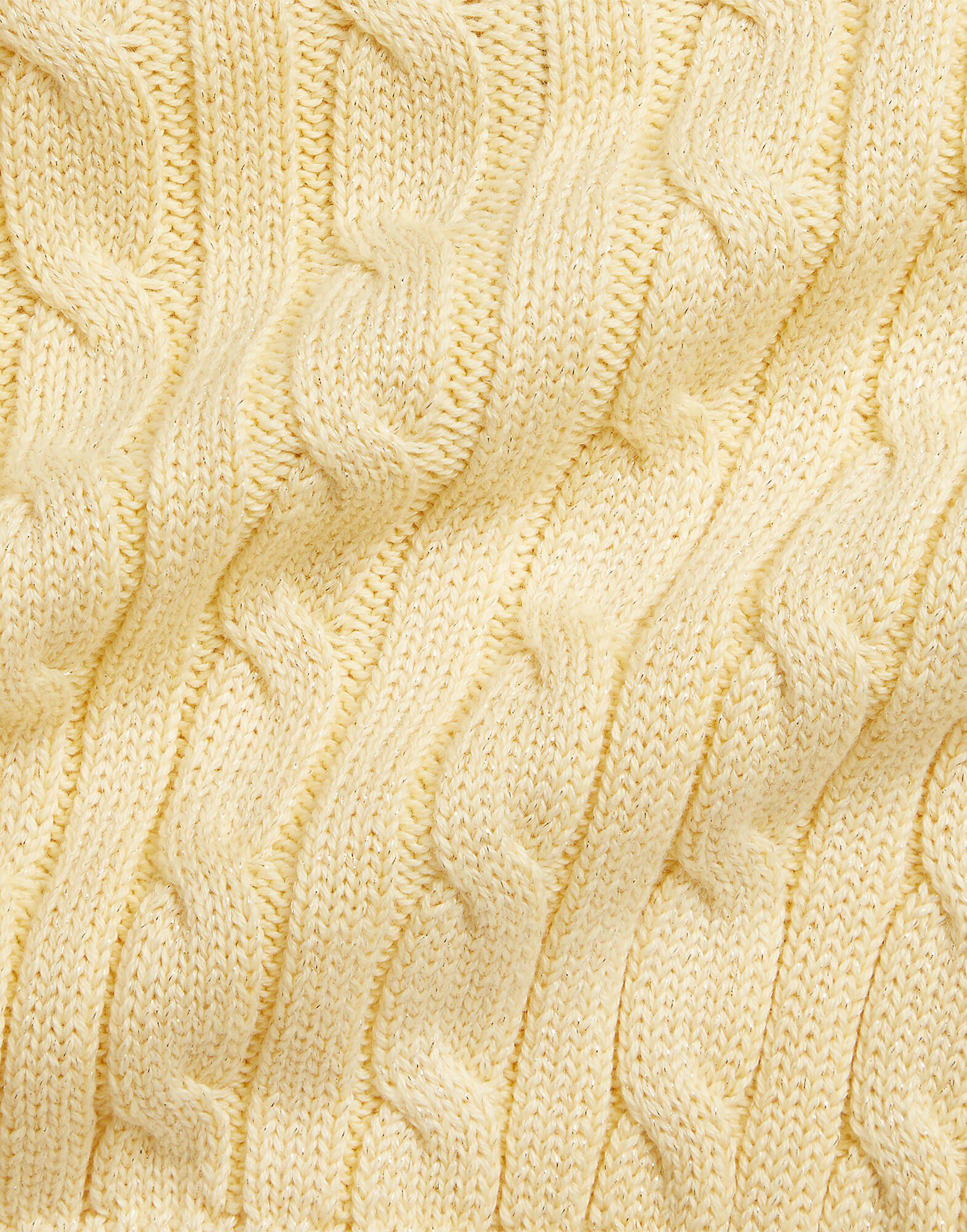 Metallic Cable-Knit Cardigan