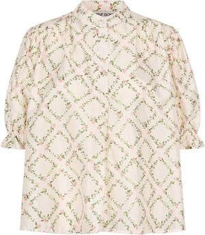 2519 Flat Texture Viscose, Gathered Top