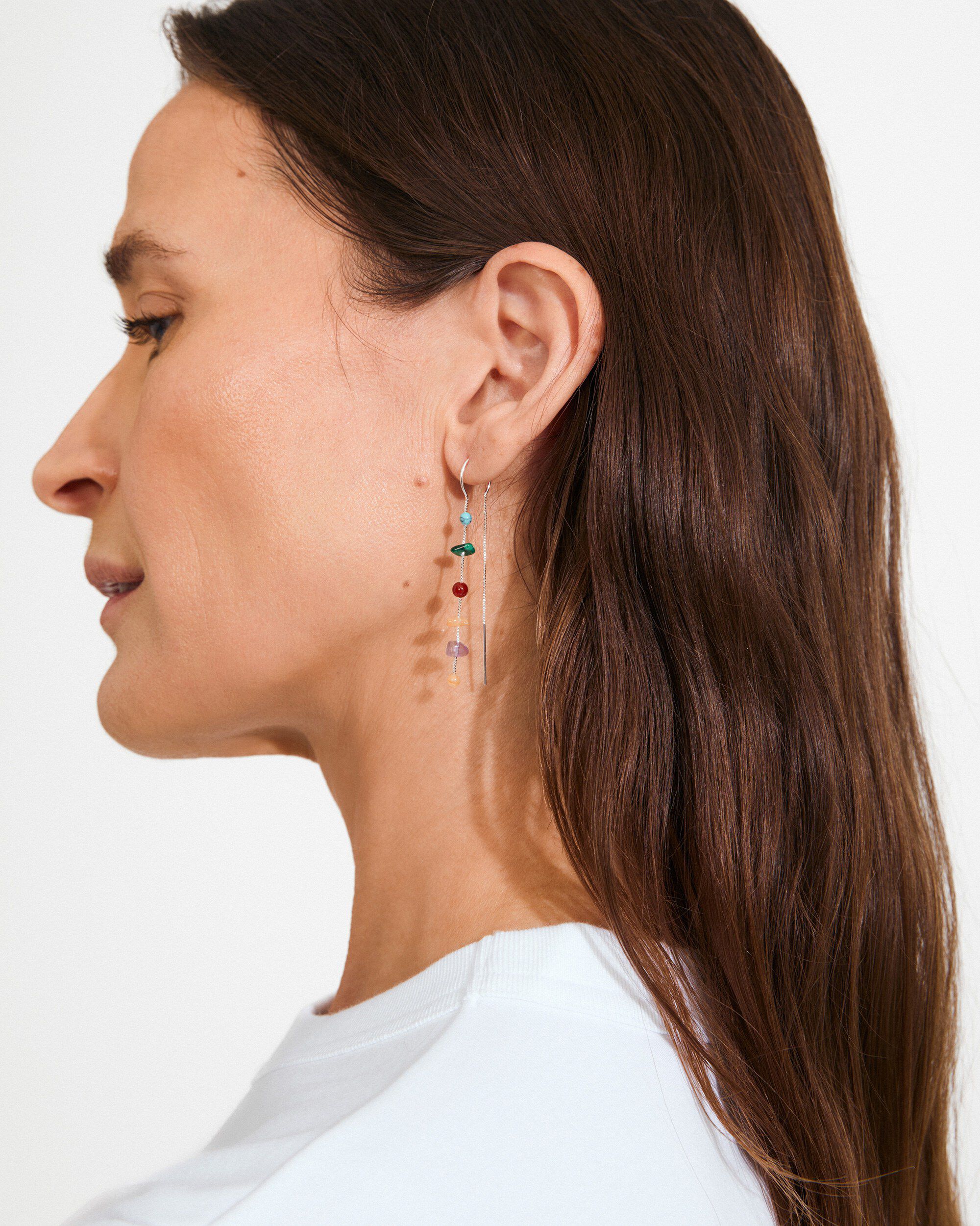 HERE earrings silver-plated/multi