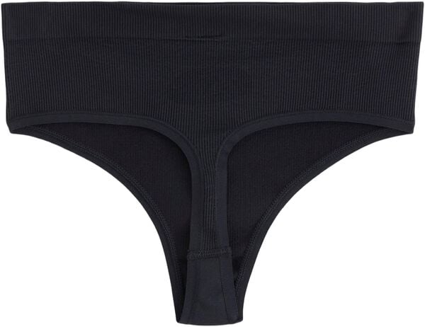 Ribbade string utan sömmar med hög midja