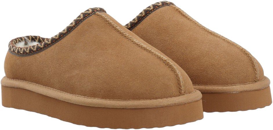 BIASNOW Flatform Binded Slip In Shoe Suede