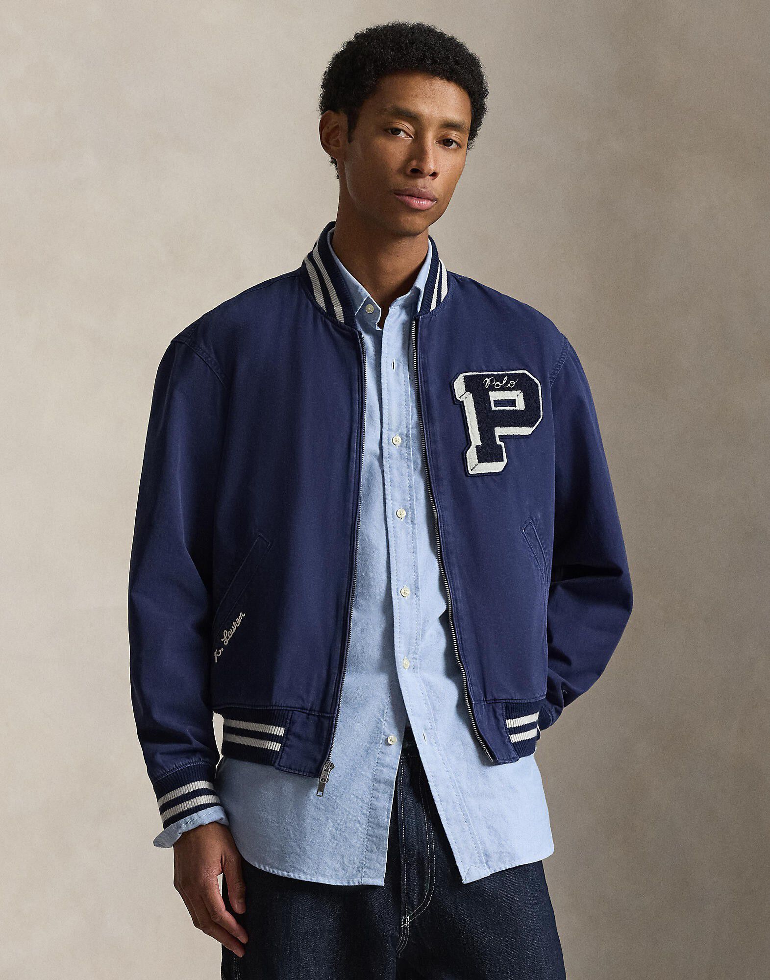 Embroidered Canvas Track Jacket