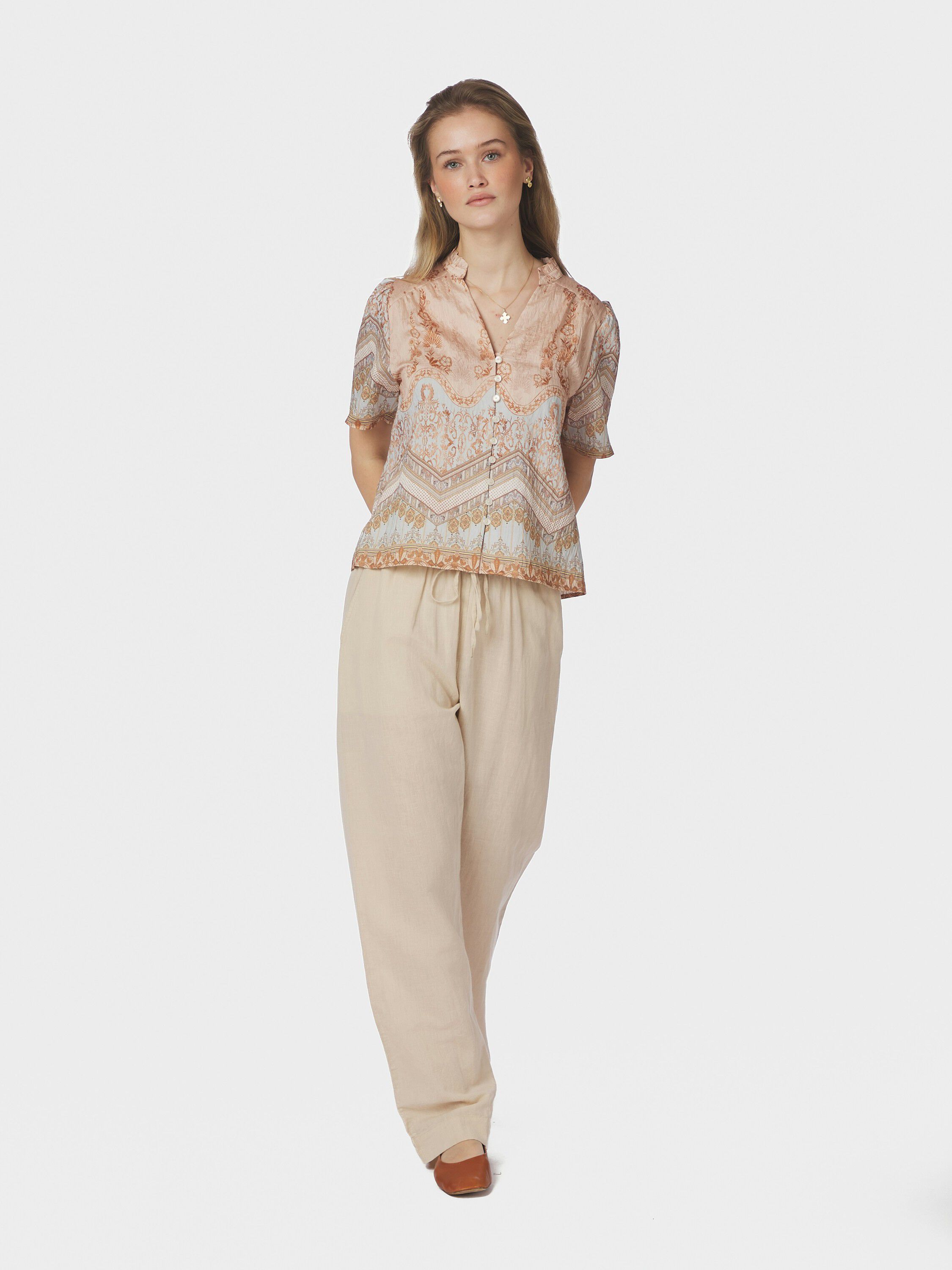 Torana Flower Border Blouse