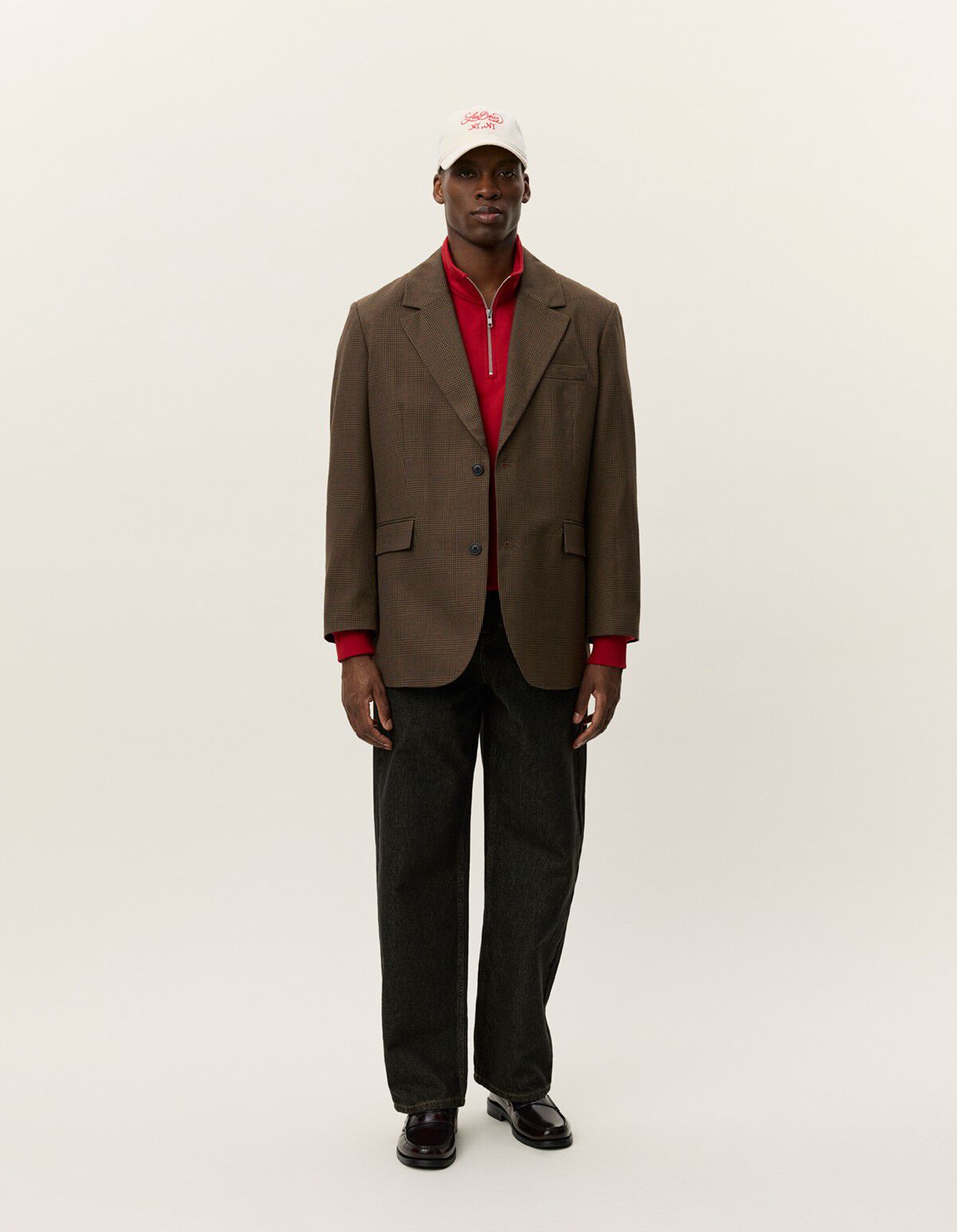 James Houndstooth Check Blazer