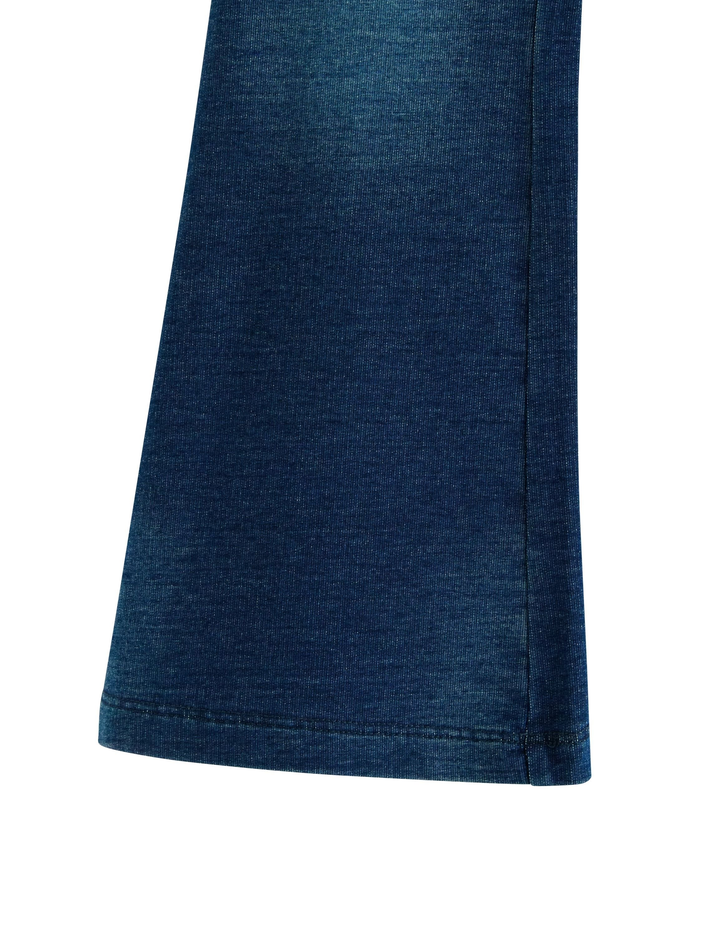 Mjuka leggings i denimtrik&aring; med ela