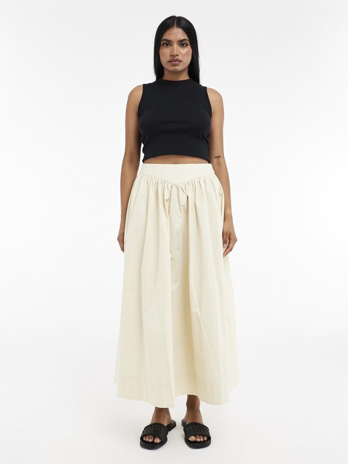 Tssally Lw Ankle Skirt Wvn