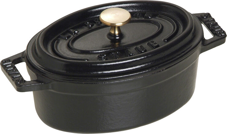 Minigryta 11 Svart Oval Gjutjärn