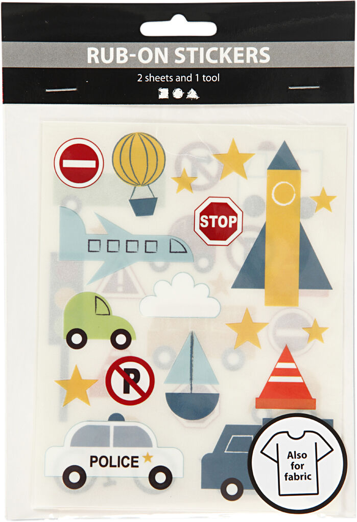 Rub on stickers, transport