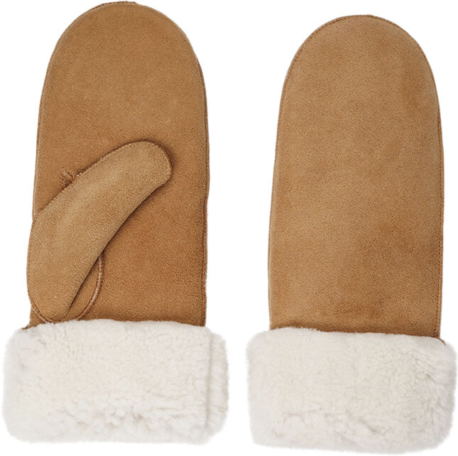 BELUKTA - MITTENS - SHEEP SUEDE WITH CURLY SHEARLING AROUND
