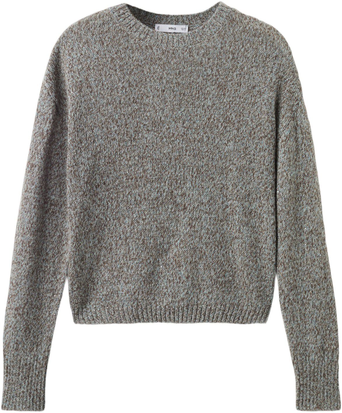 Mottled lurex knit sweater