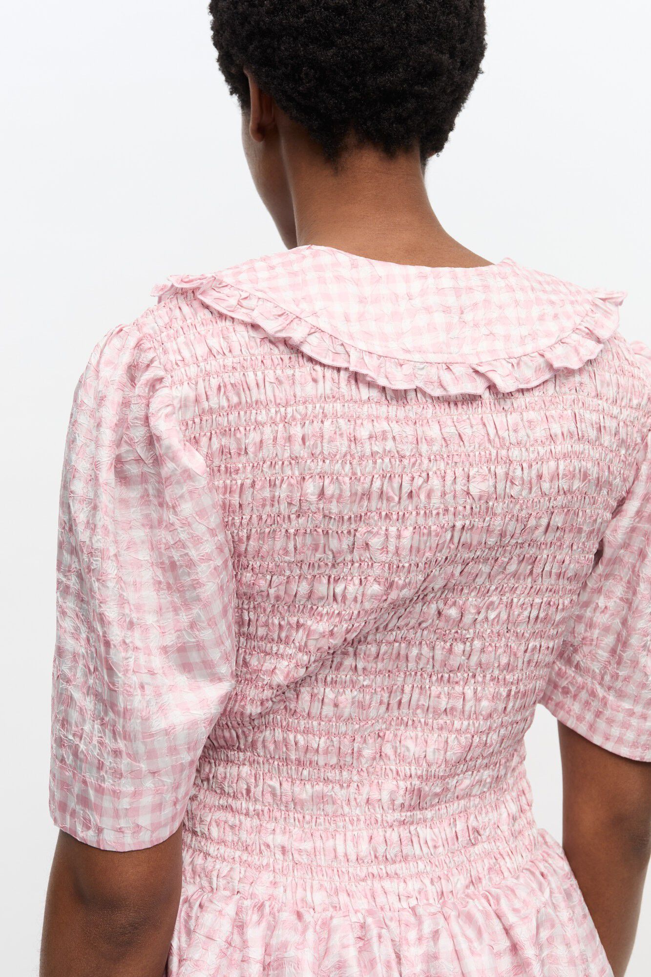 Shibori Pleat Mini Smock Bubble Dre