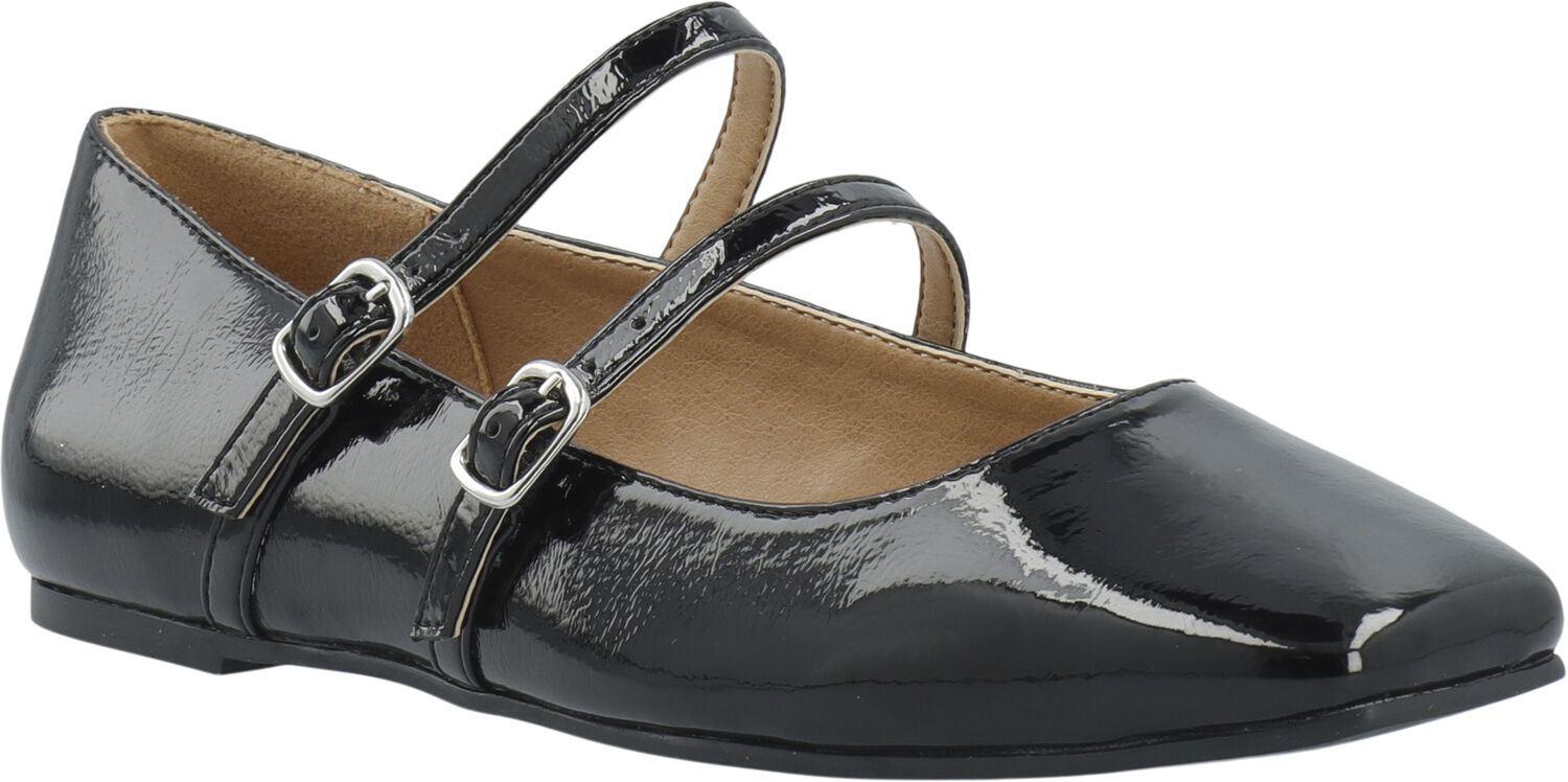 BIAROSE Karr&eacute; Double Mary Jane Flat Faux Leather