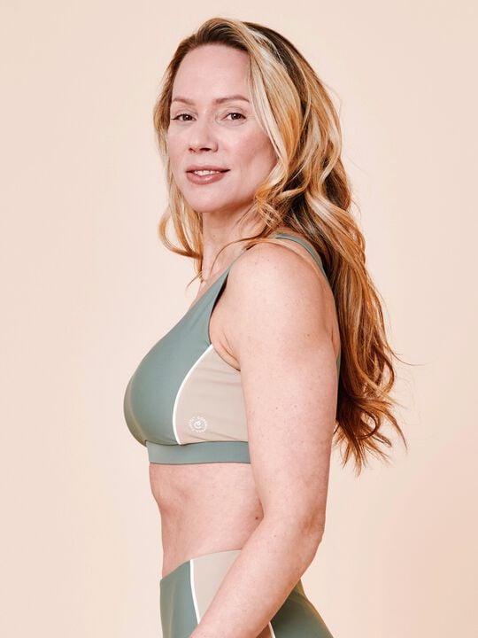 Agung Colorblock sporty bikini top - Nero