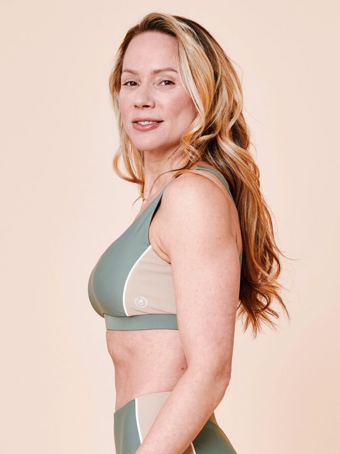 Agung Colorblock sporty bikini top - Nero