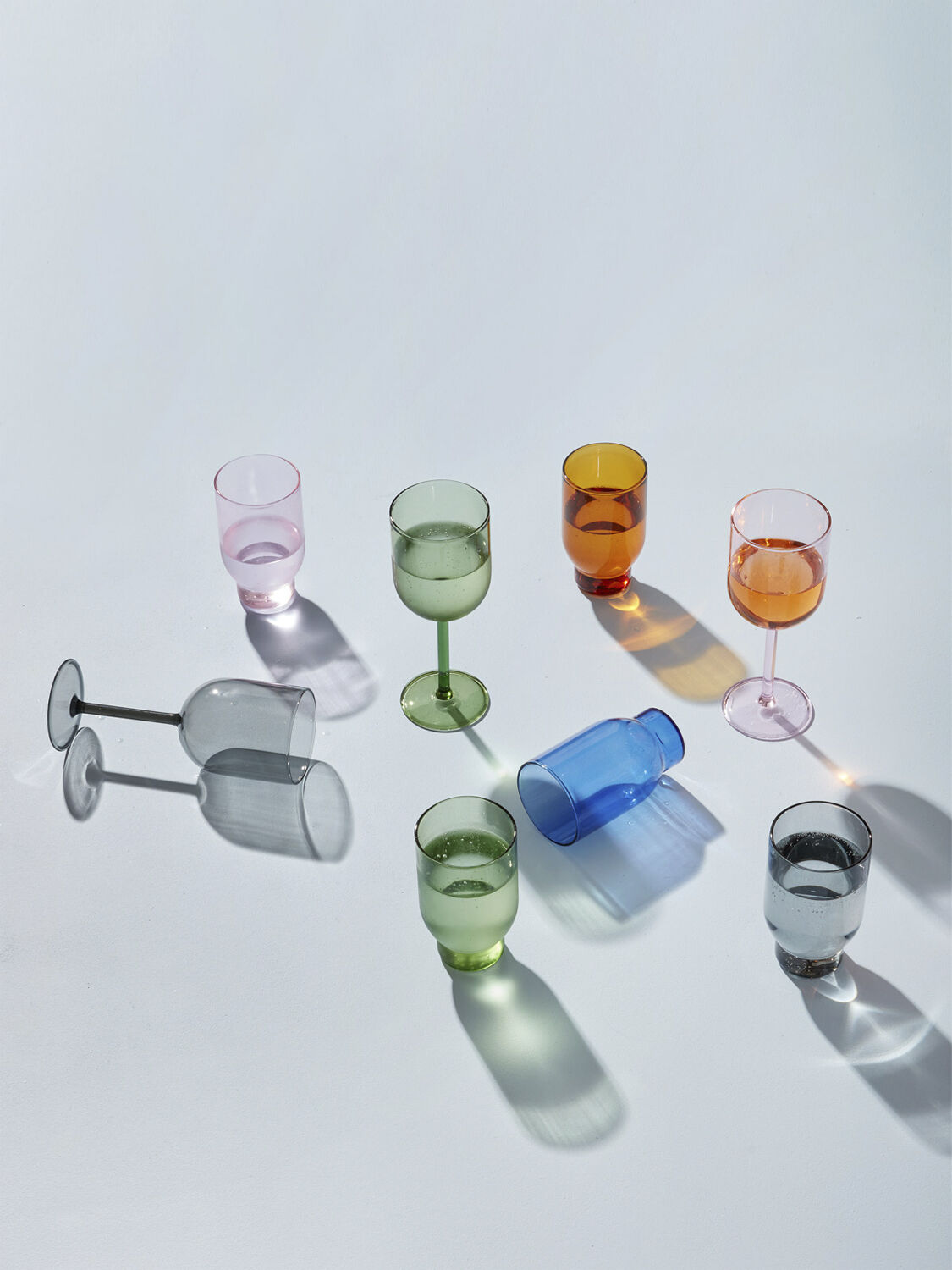 WINE GLASS, 2 PCS, TALL, GREEN, 70177G