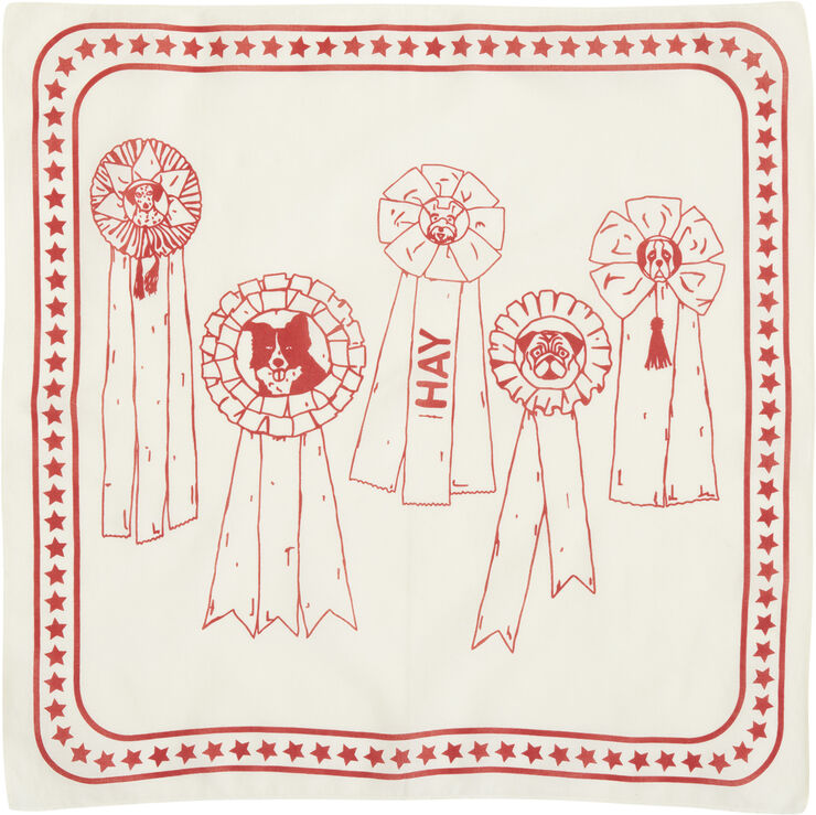 HAY Dogs Scarf-55 x 55-Off-white