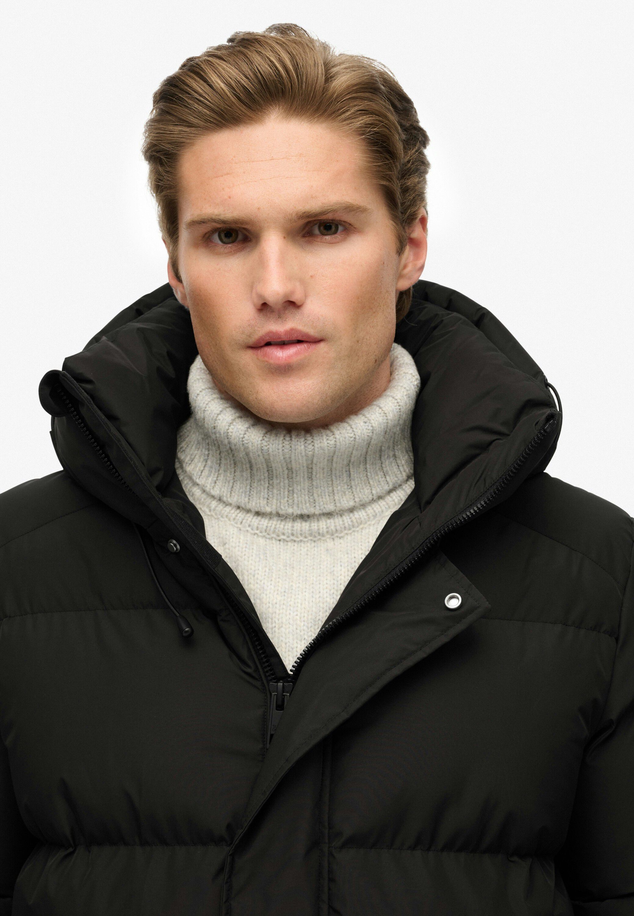 HOODED 5 BAFFLE SPORTS PUFFER