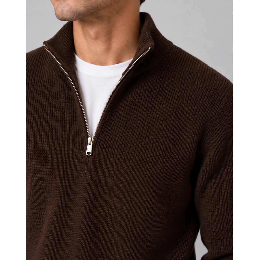 Mario half-zip knit