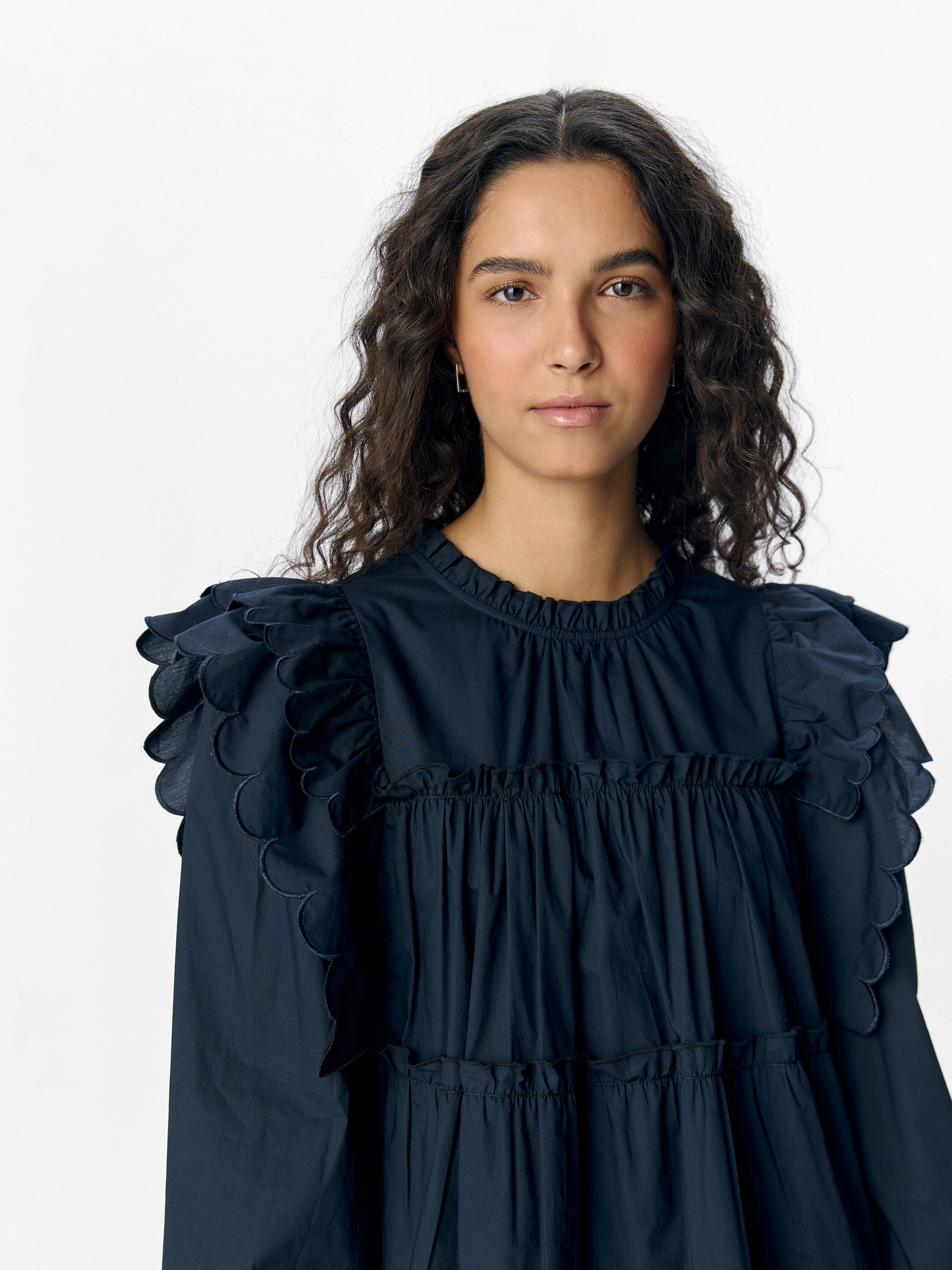 OBJHOPE L/S SHORT DRESS E DIV