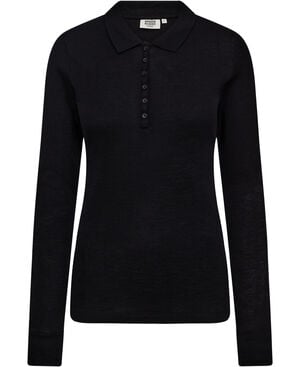 Cilla 12 Langærmede polo strik - 100% Merino uld RWS
