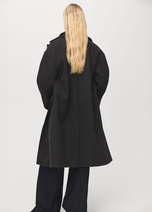 Double-breasted midi coat