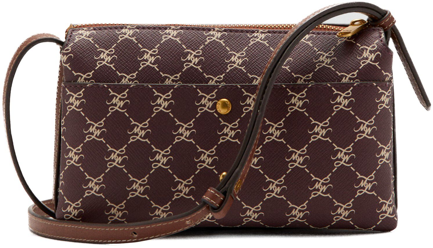 Shoulder bag with printed logo