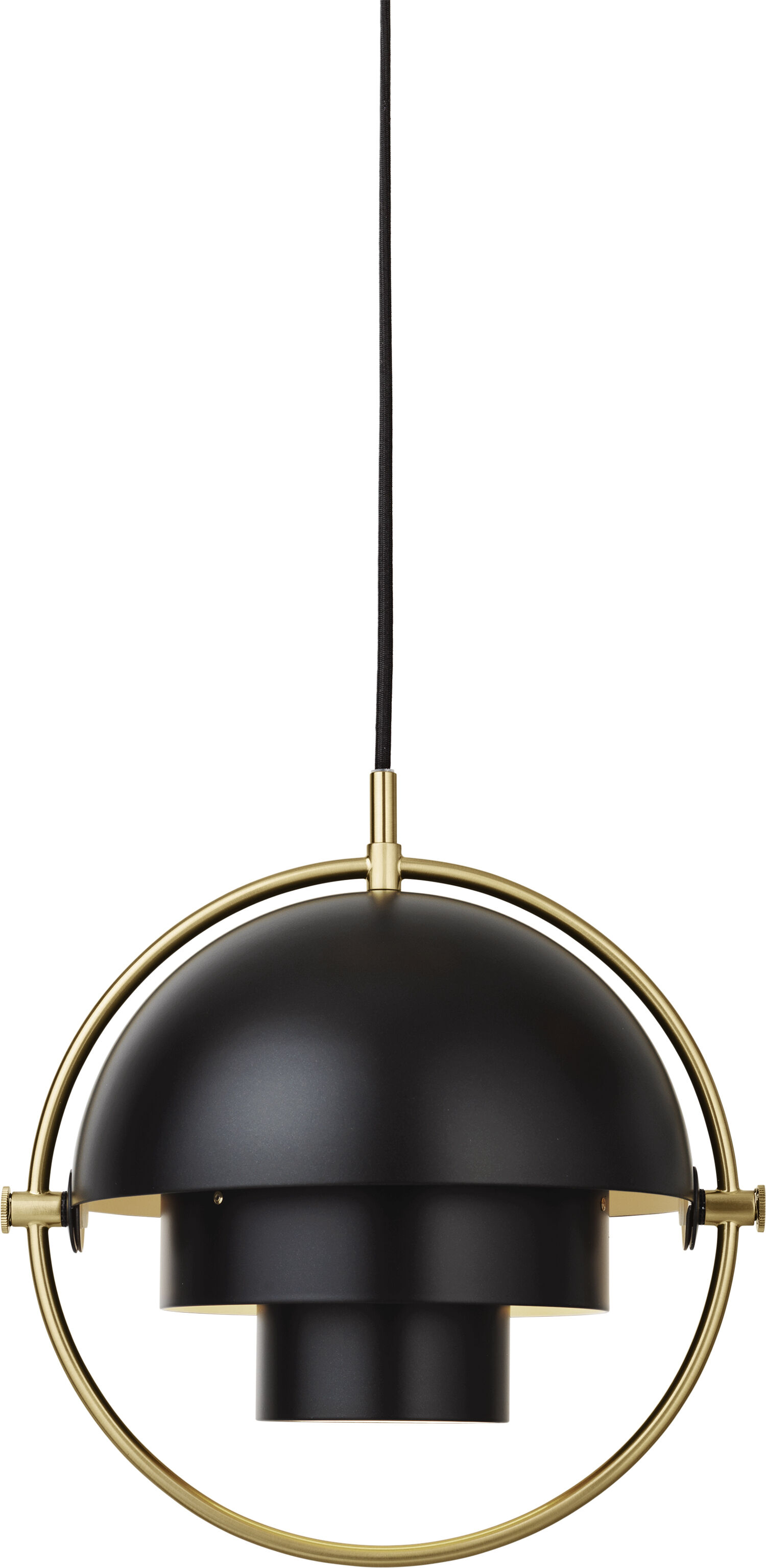 Multi-Lite Pendant - Small (Base: Brass, Shade: Black Semi Matt)