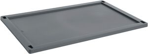 HAY Colour Crate Lid Plastic-Large-Charcoal