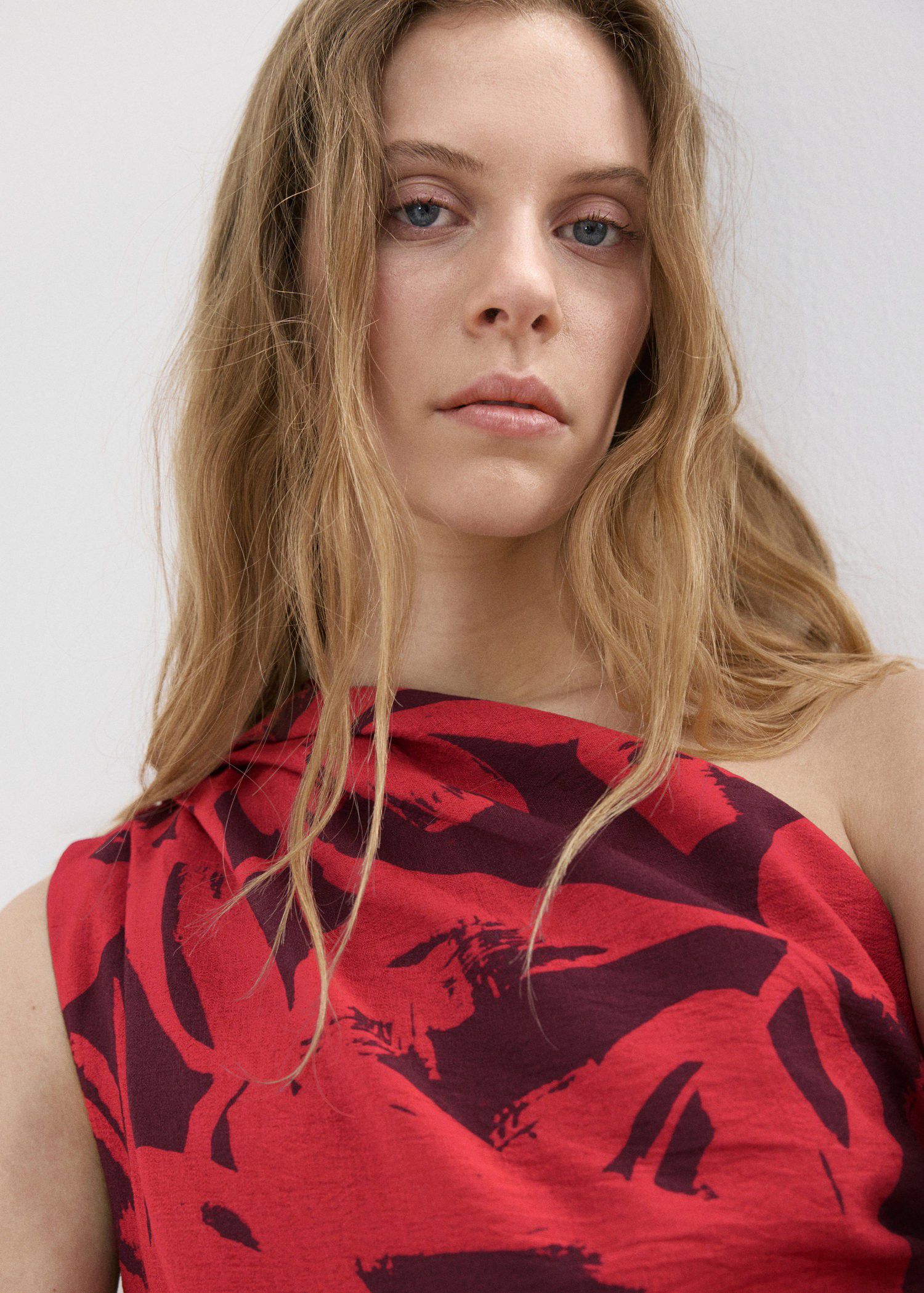 Printed asymmetrical jumpsuit