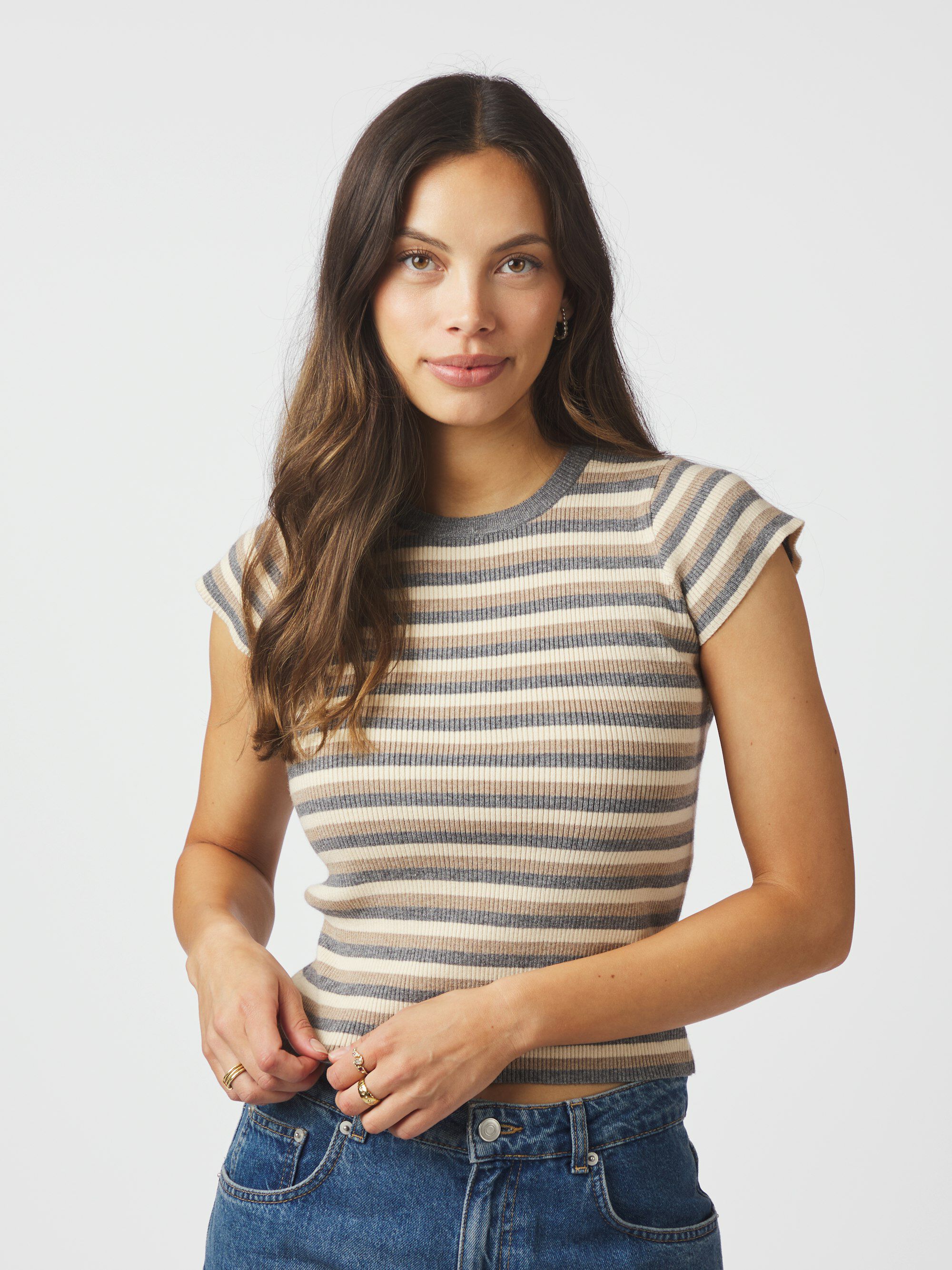 Tirra Simple Stripe Knit Top
