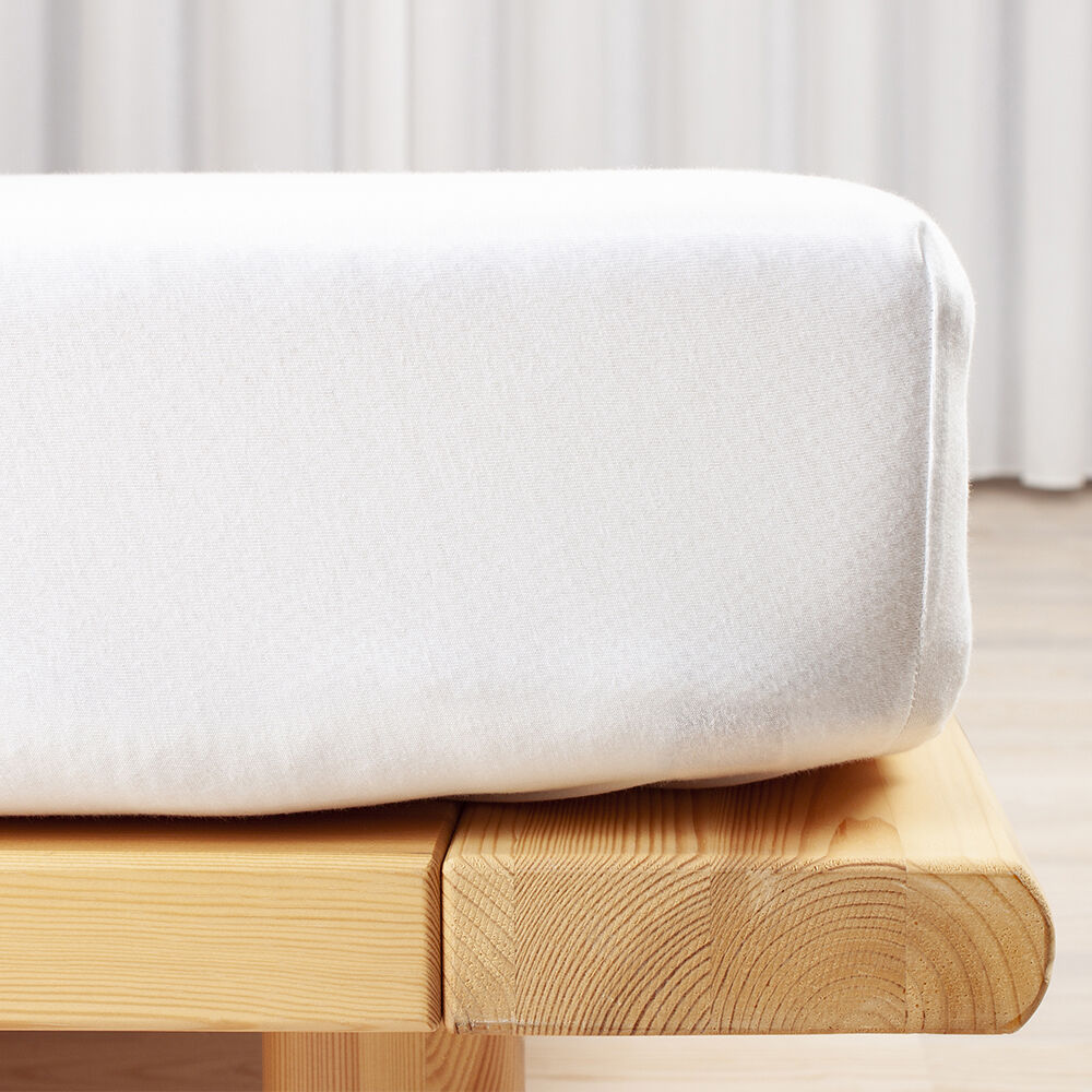 &Oslash;kologisk boxlagen, jersey - GOTS, hvid