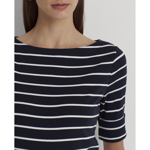 Striped Boatneck Top