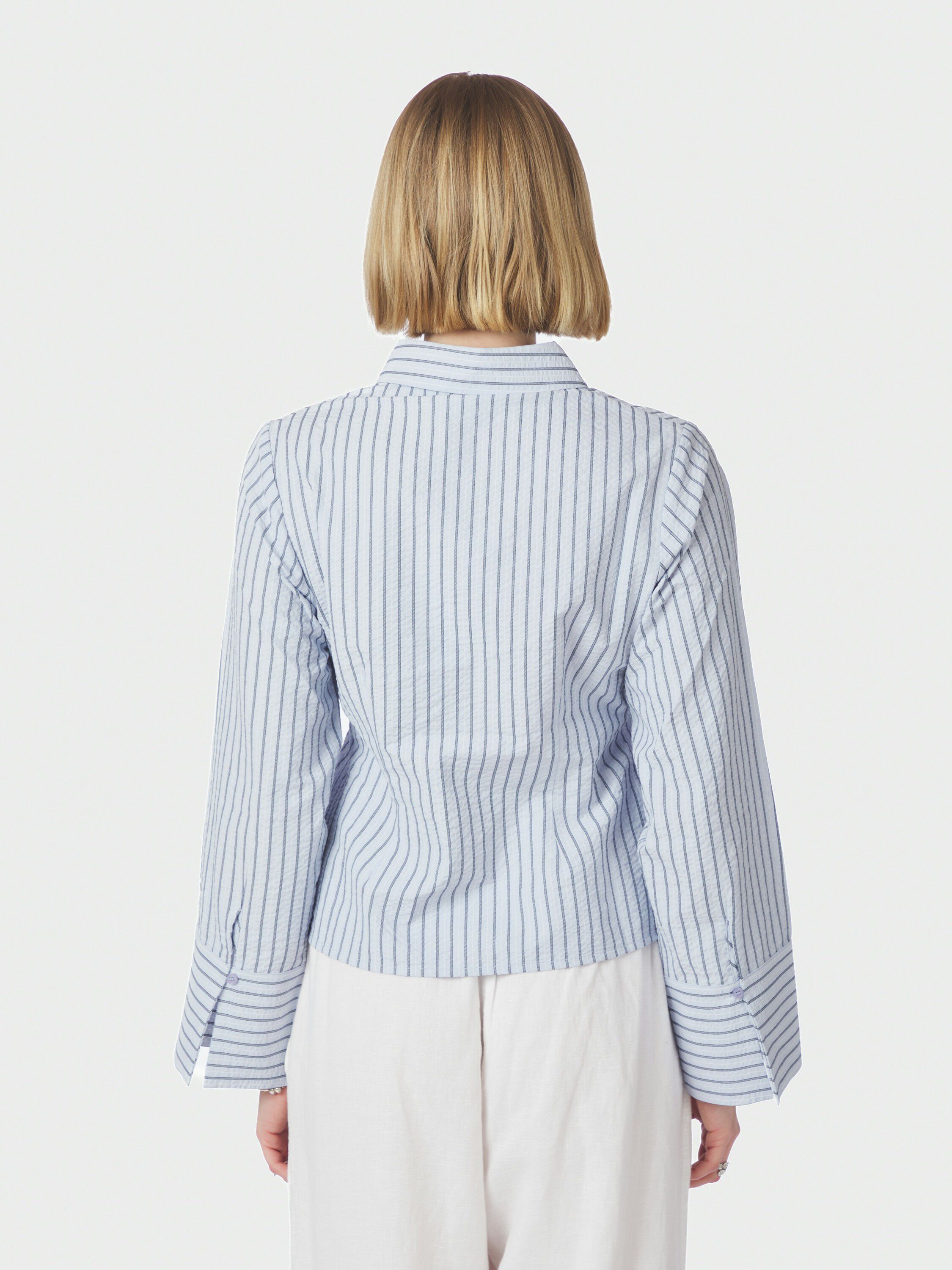 Rosa Striped Crepe Shirt