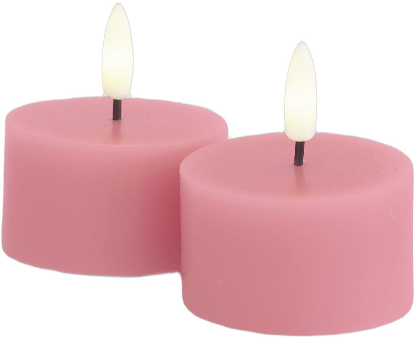 Sille Fyrfadslys 2 stk. s&aelig;t, &Oslash;6xH3,4cm