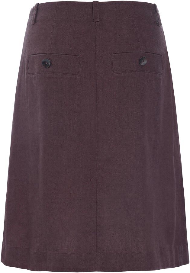 Lazy linen nederdel med l&aelig;g