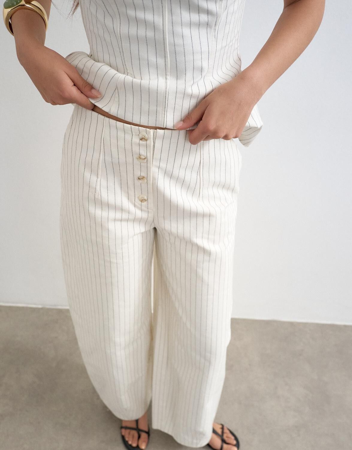 Tspara Striped Barrel Trouser Wvn